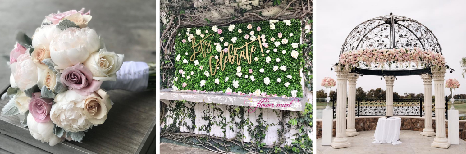 wedding flower collage 